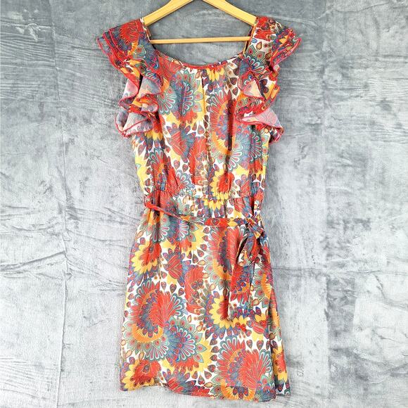 Joy Joy Dresses & Skirts - Womens Dress Small Boho Hippie Retro Bloomcore Artsy Floral Ruffles‎ Feminine